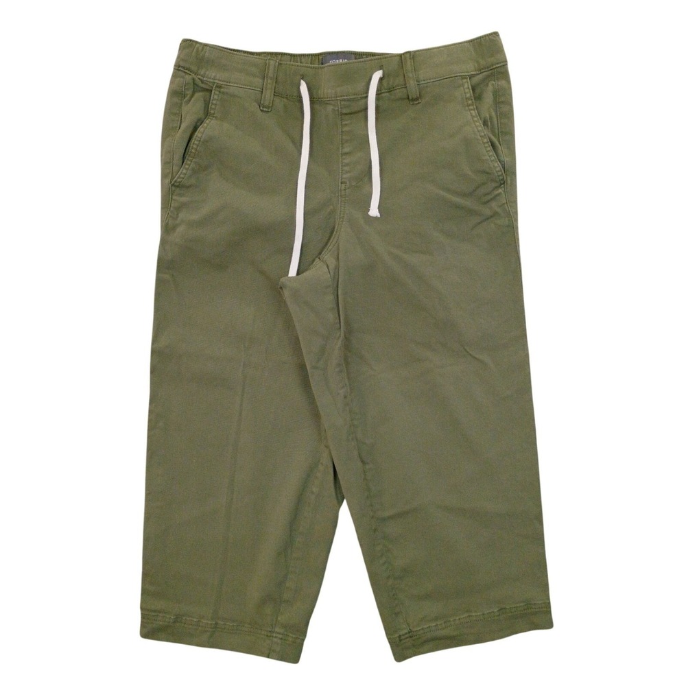 Torrid Womens 0 Olive Green Drawstring Crop Pants Comfort Casual Utility Capris